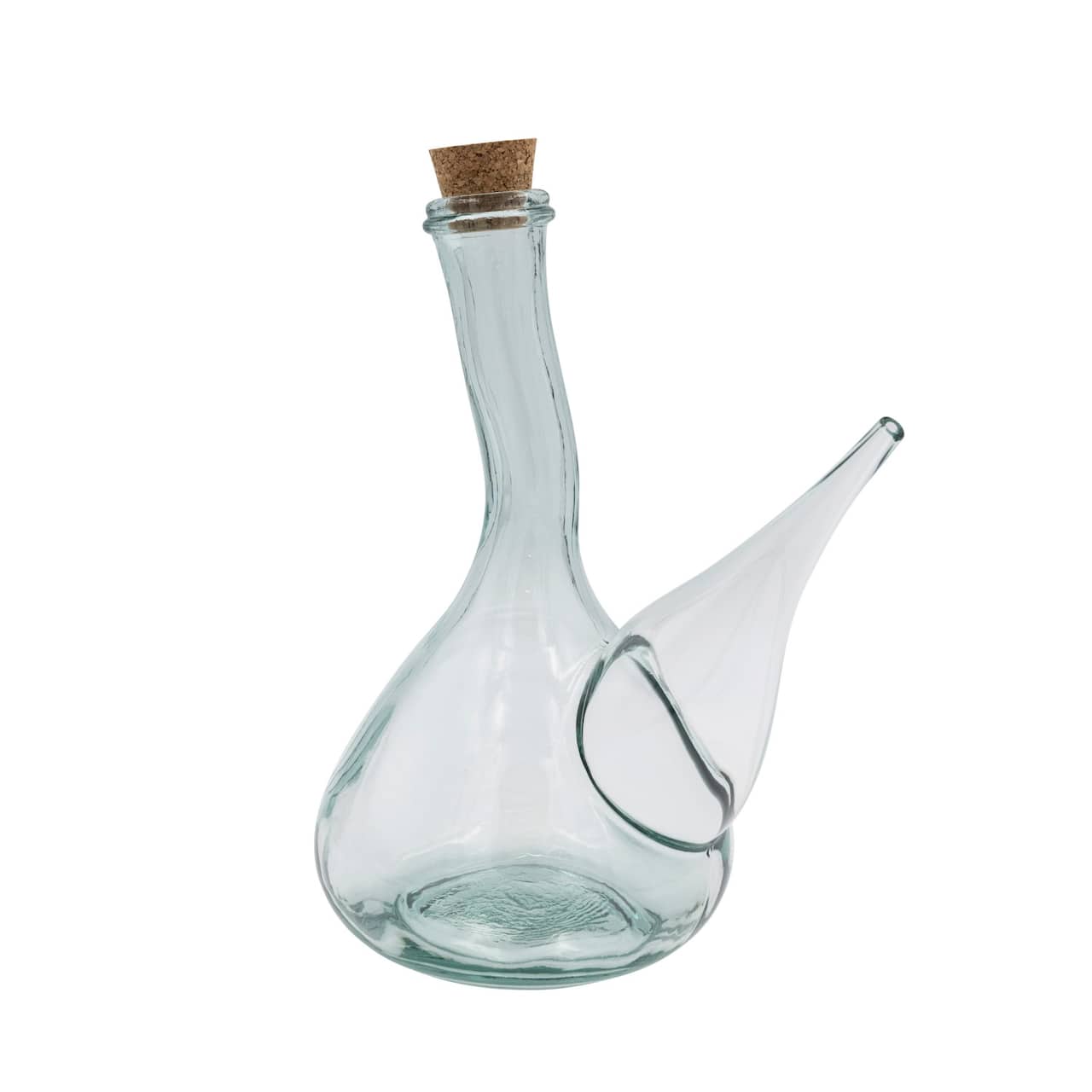 Hello Honey® Round Reclaimed Traditional Glass Wine Pitcher with Cork